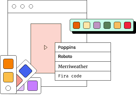 Displaying a color swatch impling the ability to customize the captions